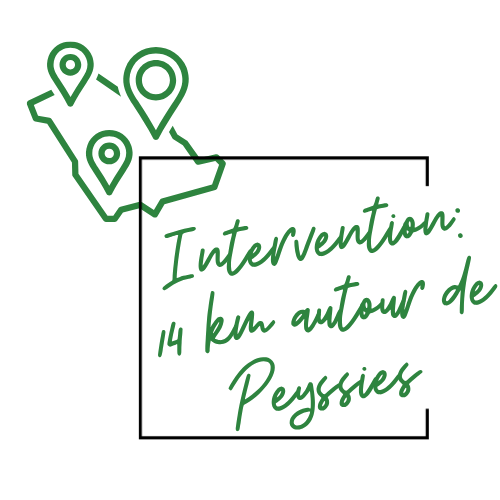 Zone d’intervention : 14 km autour de Peyssies